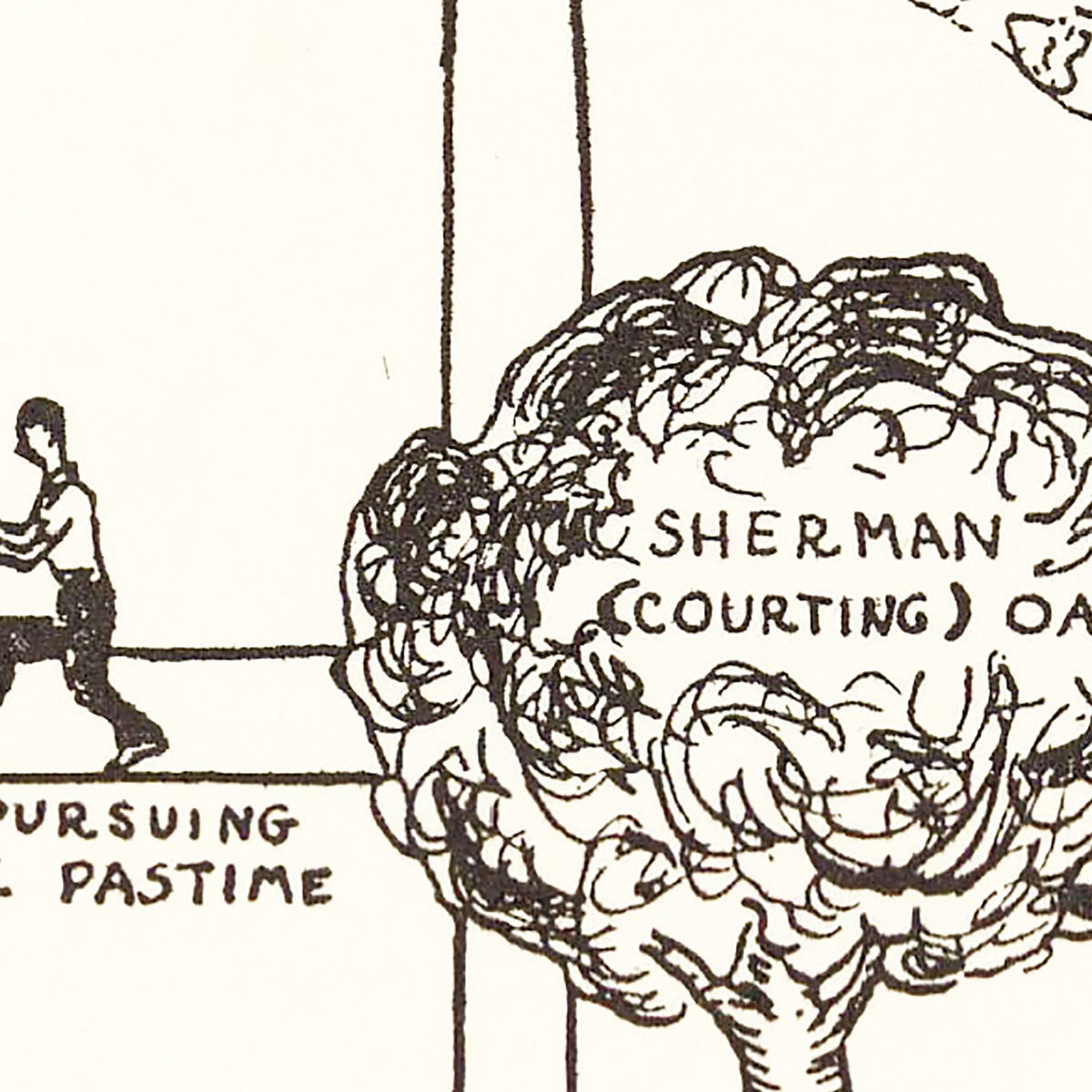 Restored historic details from the 1943 university map of Birmingham, Alabama