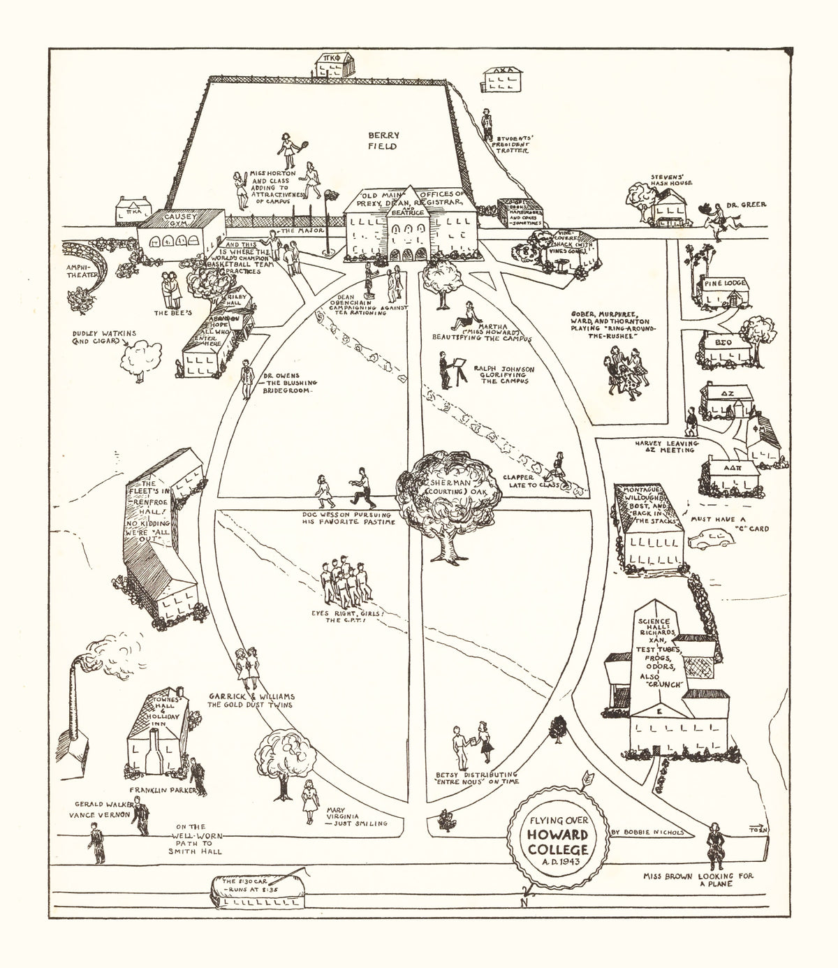 Preview of Vintage Map of Howard College, 1943