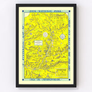 Zion National Park Vintage Map 1939