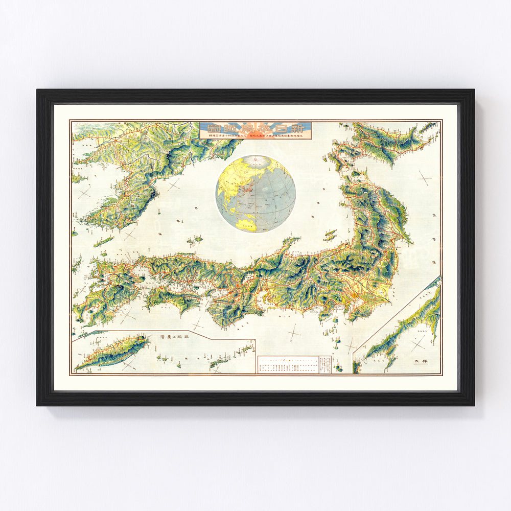 Japan Vintage Map 1921