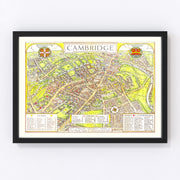 Cambridge Vintage Map 1929