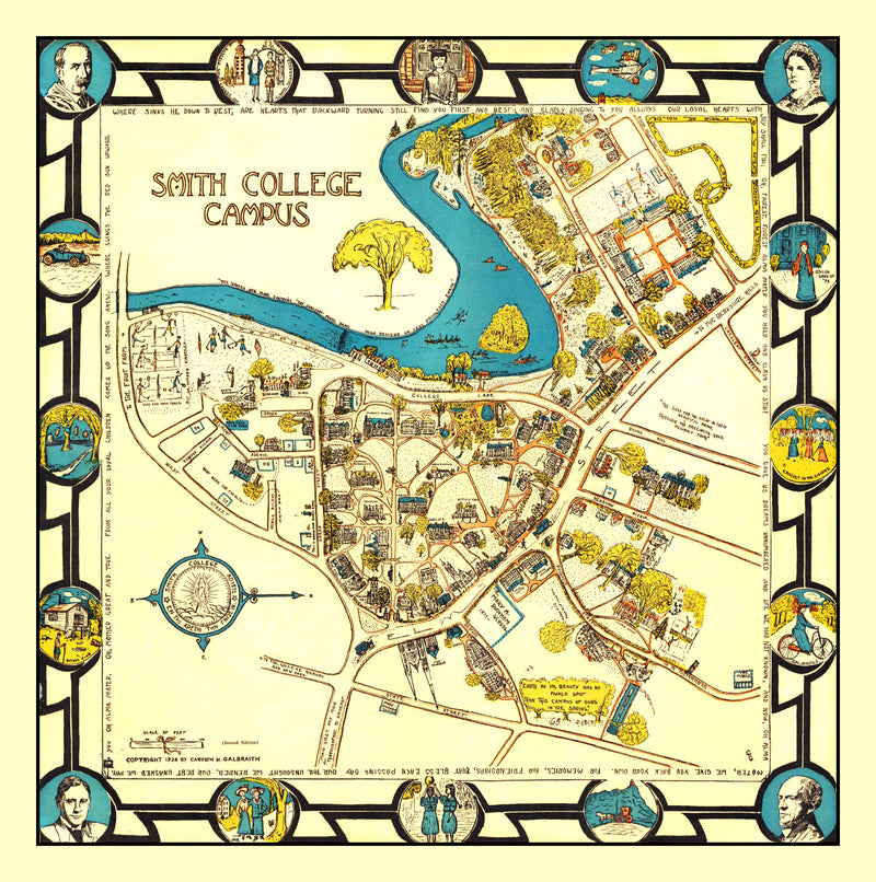 Size comparison using Vintage Map of Smith College, 1928
