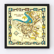 Smith College Vintage Map 1928