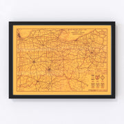 Kentucky Vintage Map 1925