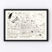 Wake Forest University Vintage Map 1937