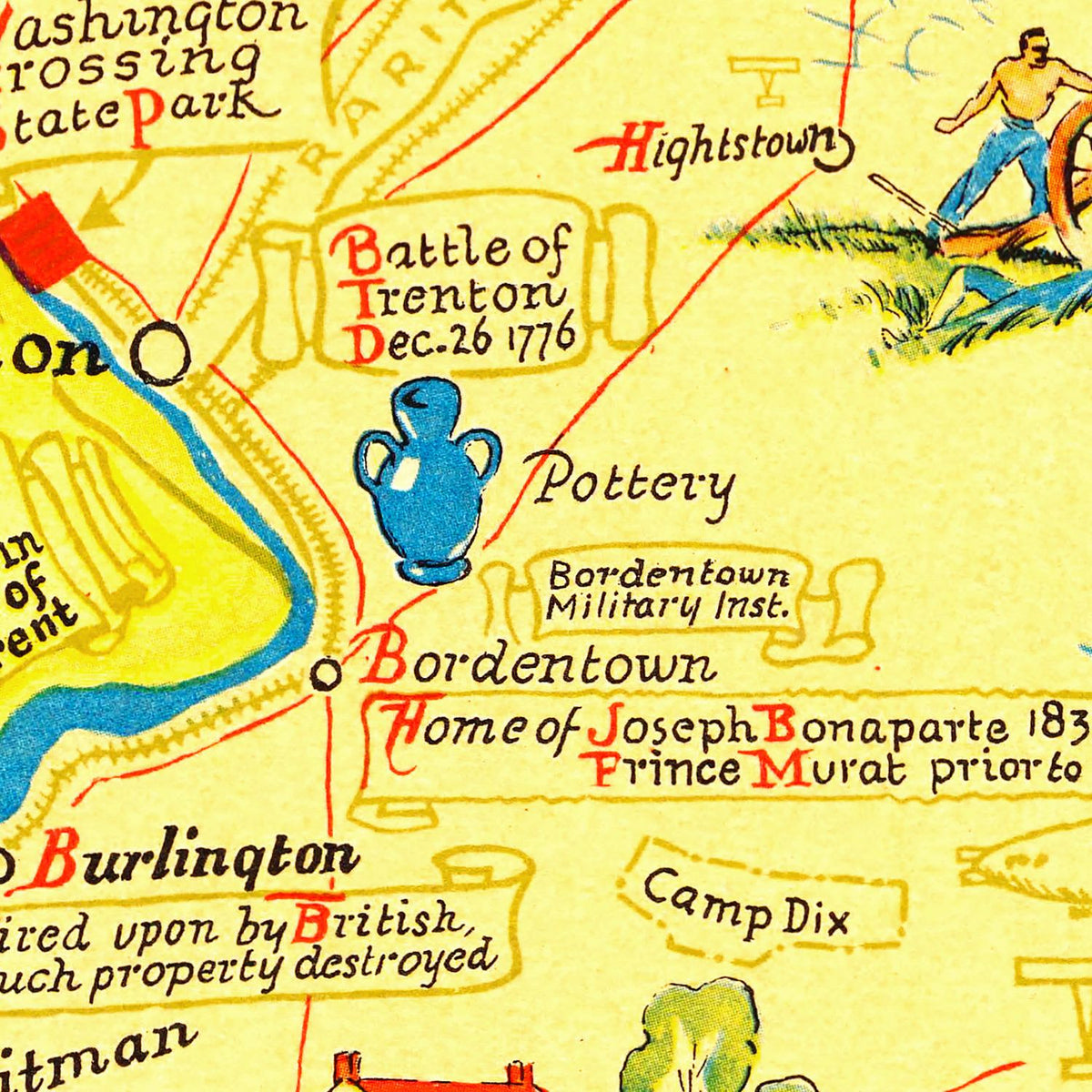 Restored historic details from the 1939 state map of County, New Jersey