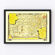 Wabash College Vintage Map 1928