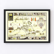 Connecticut College for Women Vintage Map 1934