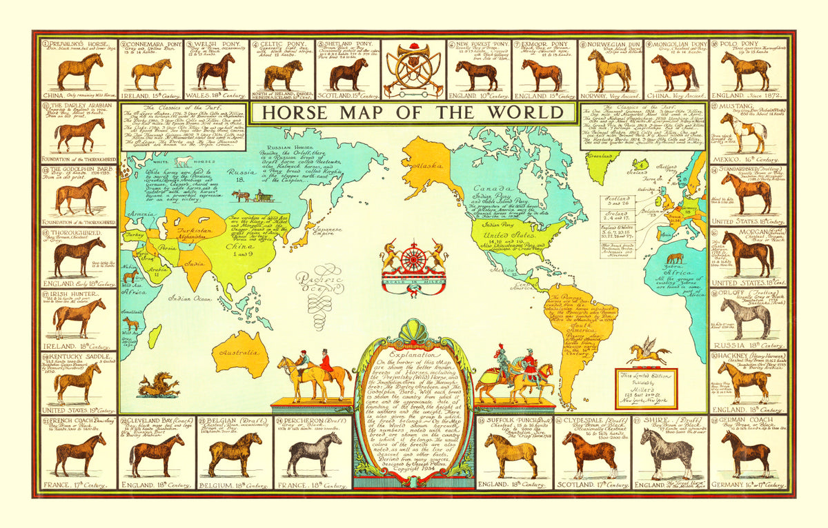 Preview of World Map of Horses, 1934