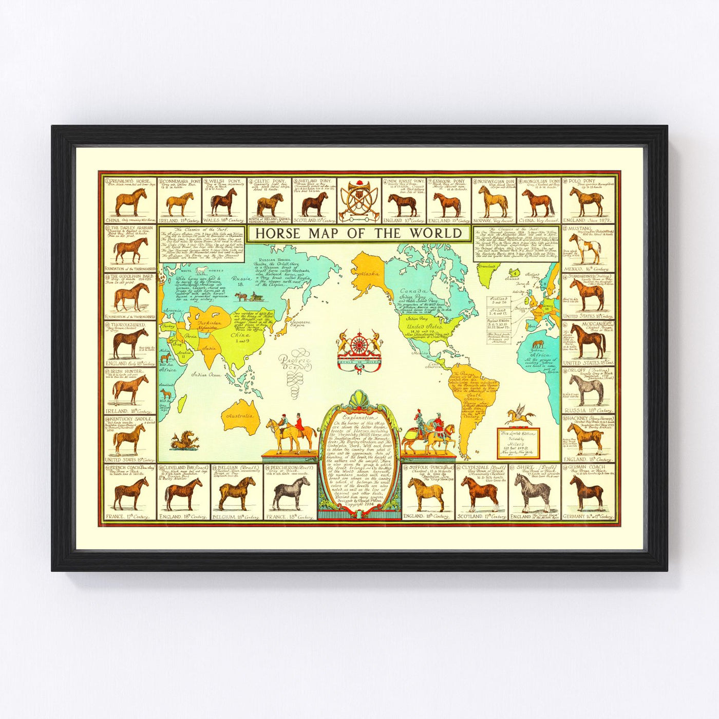 World Vintage Map 1934