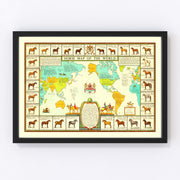 World Vintage Map 1934