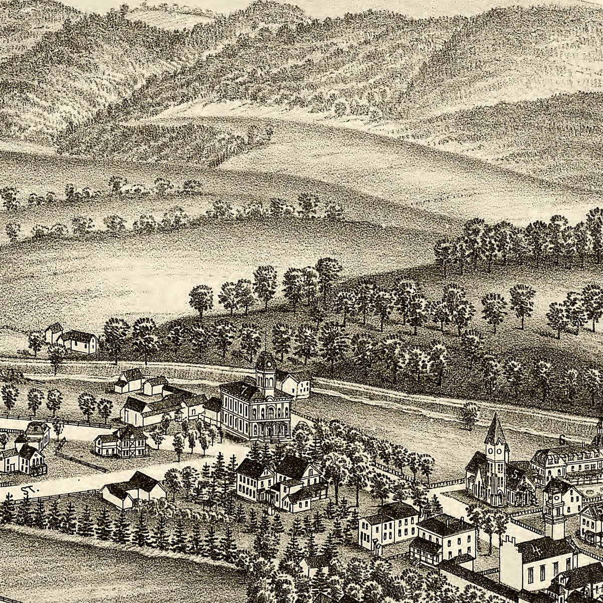 Restored historic details from the 1889 city map of Salem, New York