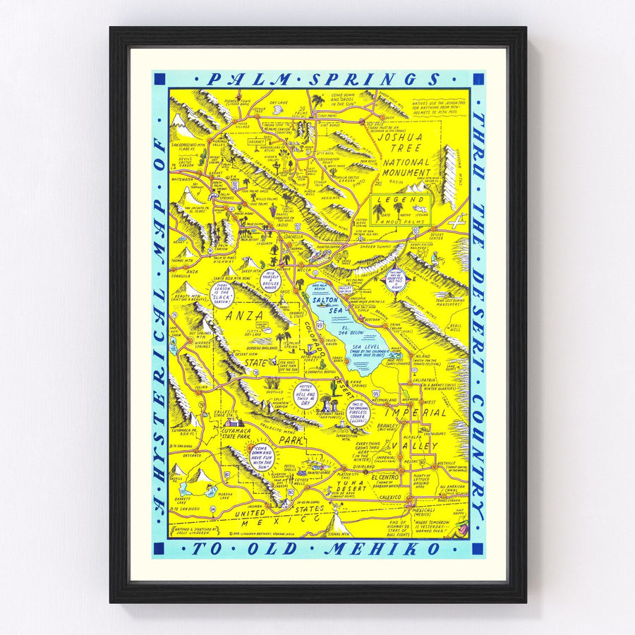Palm Springs Vintage Map 1948