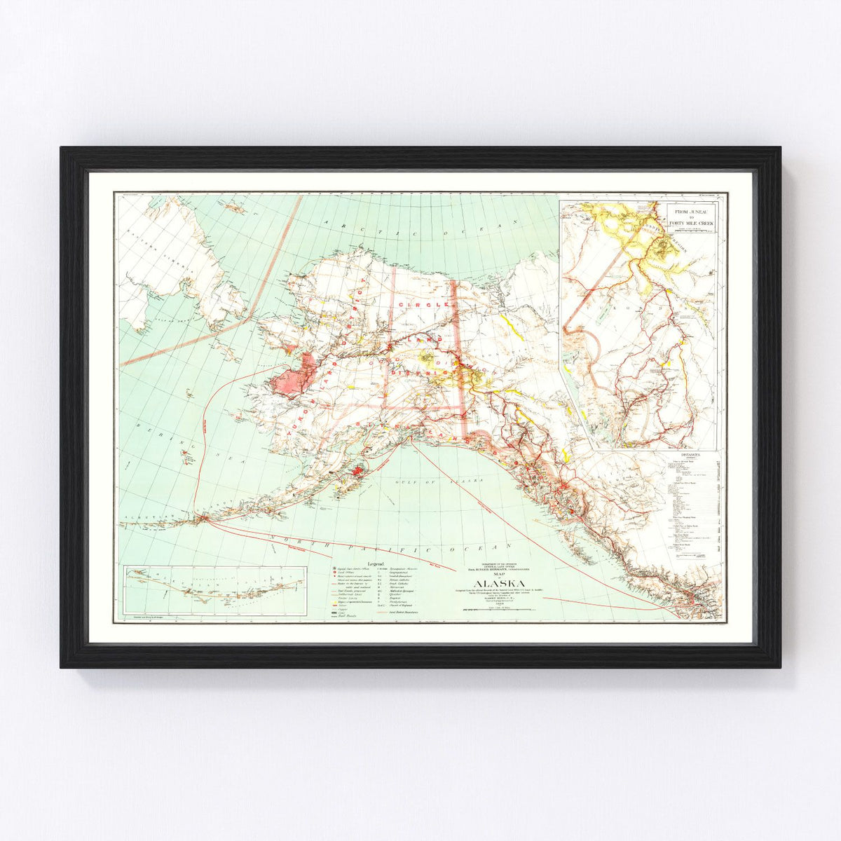 Alaska Vintage Map 1898