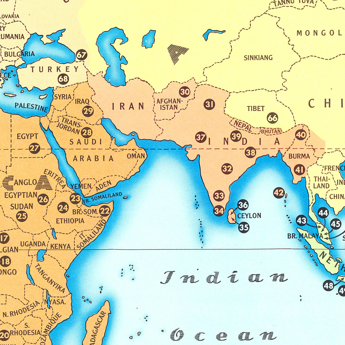 Restored historic details from the 1944 world map of County