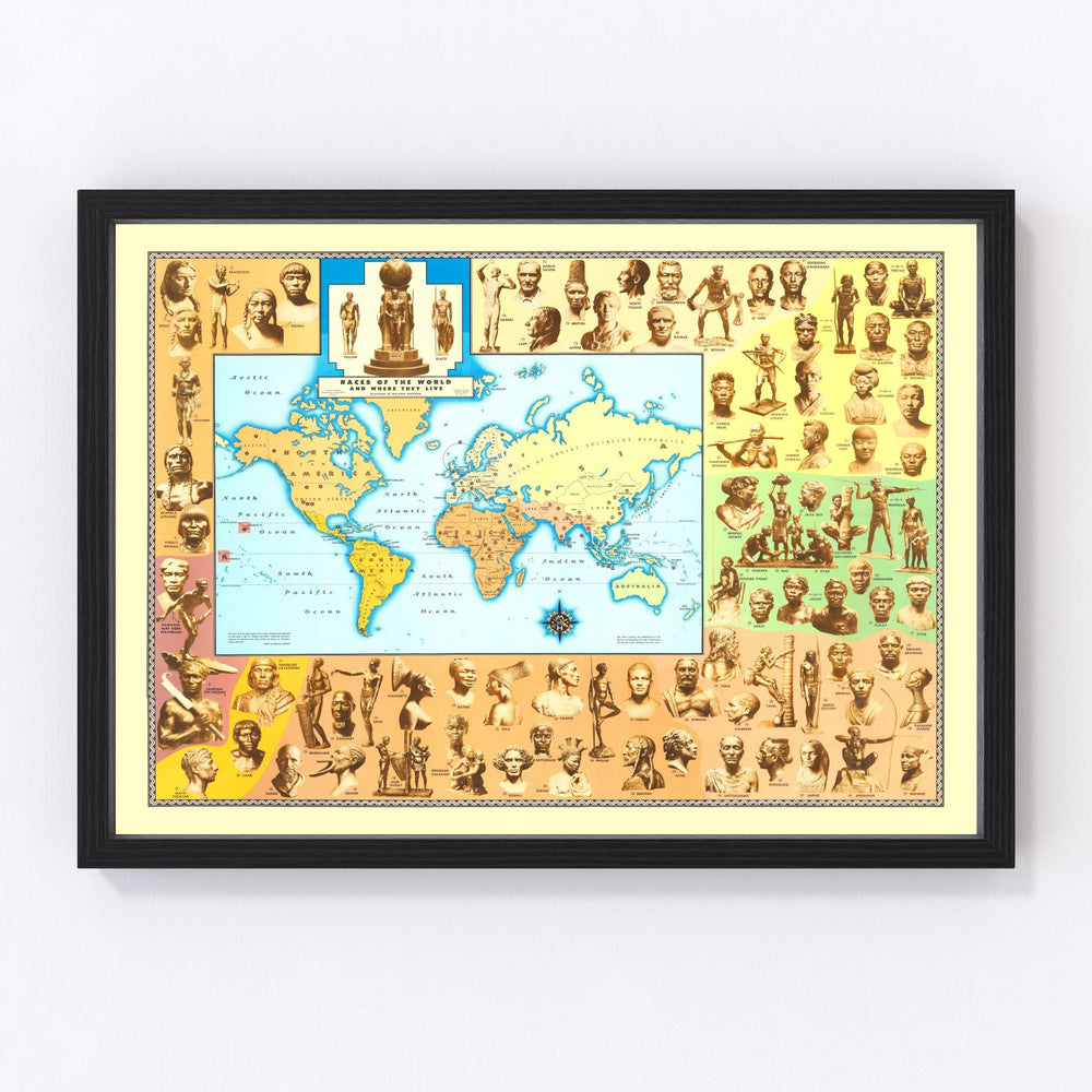 World Vintage Map 1944