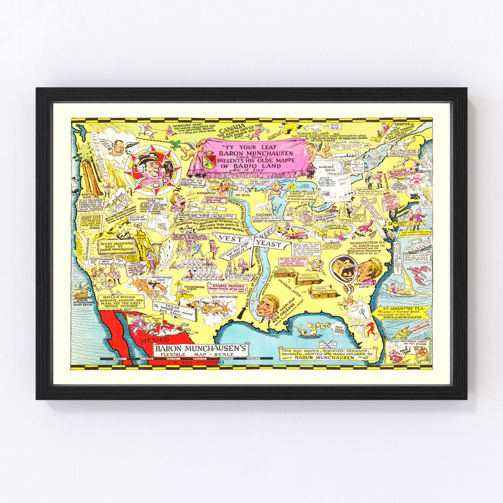 United States Vintage Map 1932