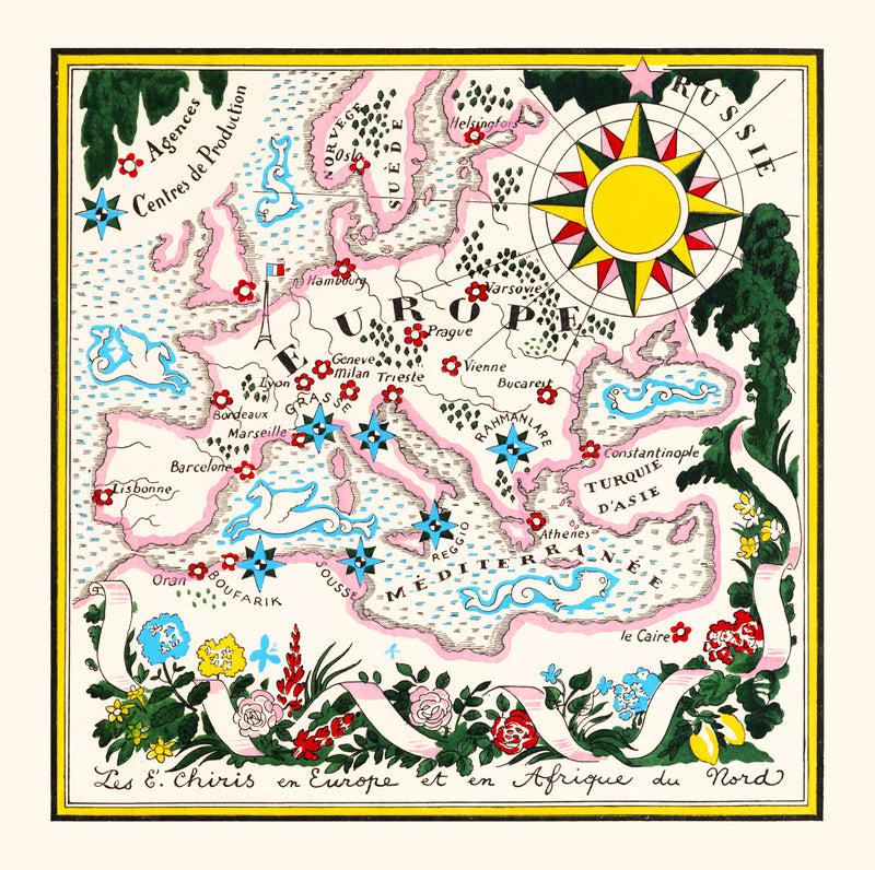 Size comparison using Vintage Map of Europe, 1931