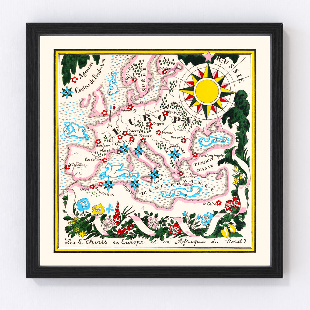 Europe Vintage Map 1931