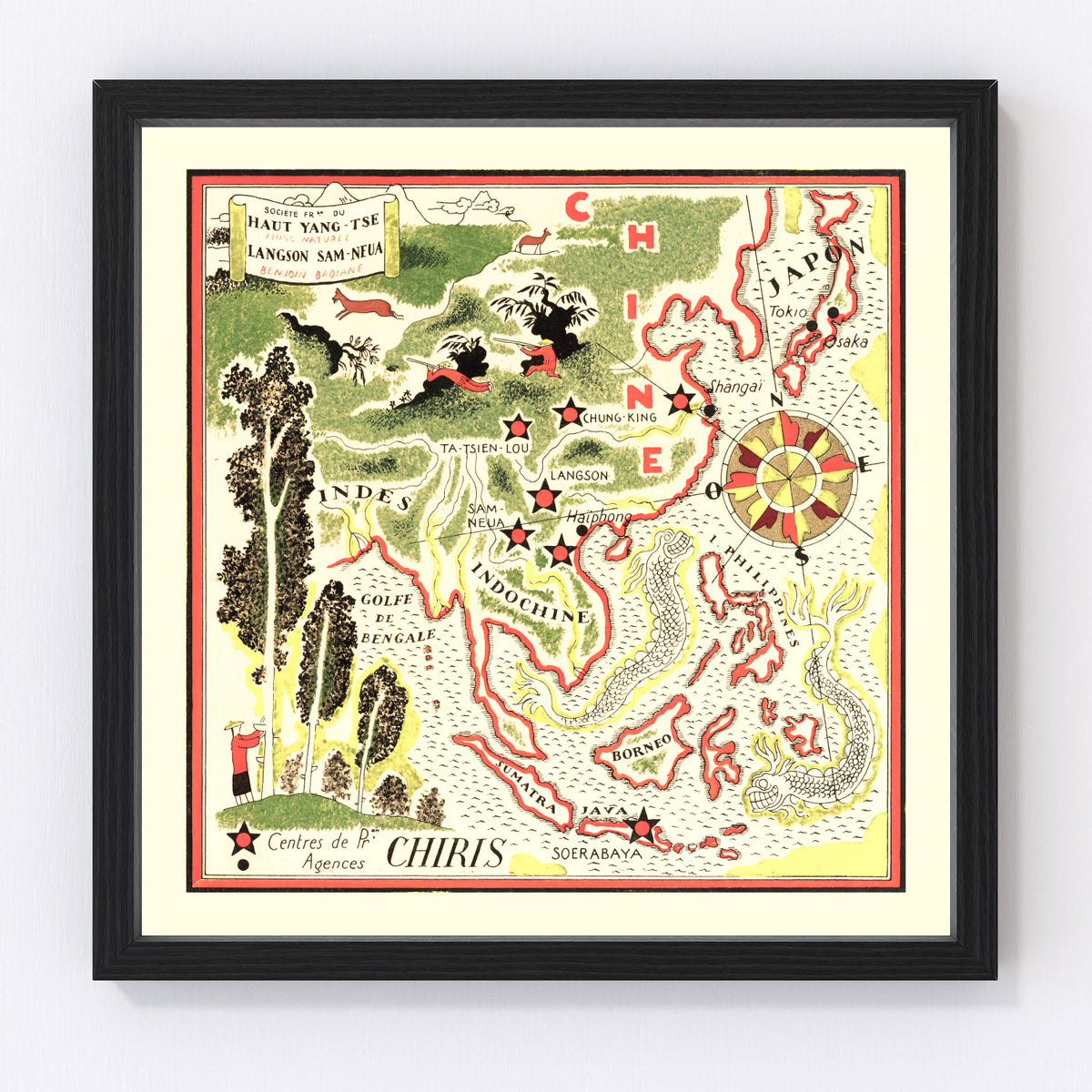 China Vintage Map 1931