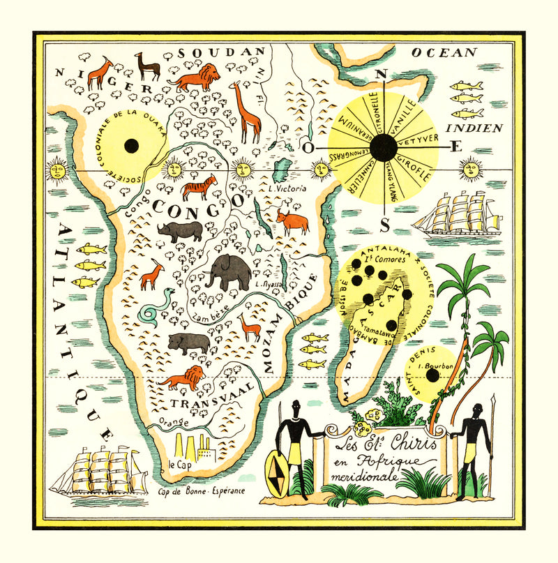 Size comparison using Vintage Map of South Africa, 1931