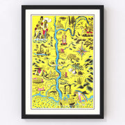 St Maries de la Mer Vintage Map 1938