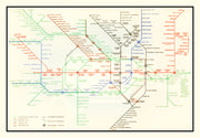Vintage Railroad Map of London 1938