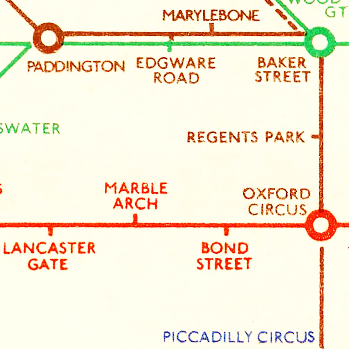 Restored historic details from the 1938 city map of London