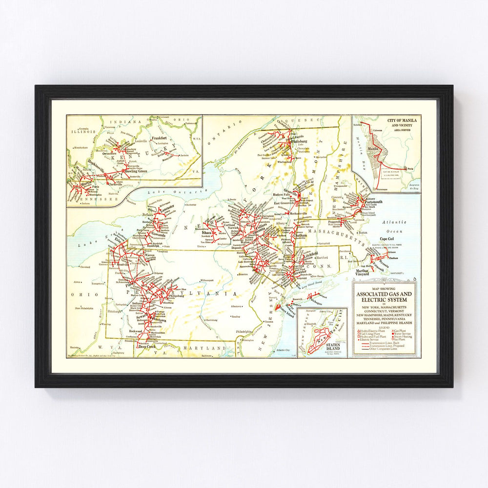 New York Vintage Map 1926