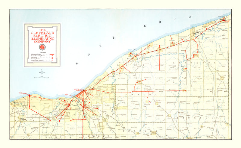 Size comparison using Vintage Map of Cleveland, Ohio 1926
