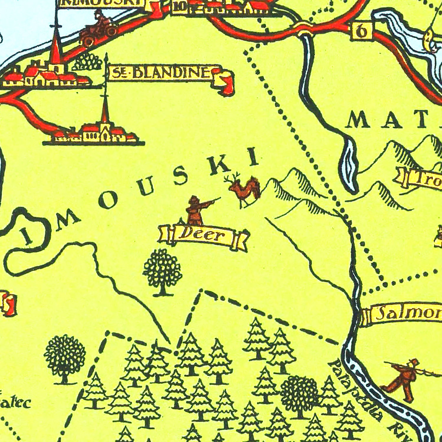 Restored historic details from the 1929 coastline map of County