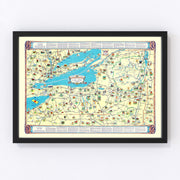 New York Vintage Map 1934