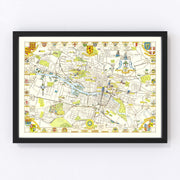 Glasgow Vintage Map 1938
