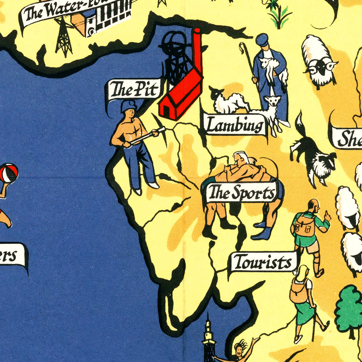 Restored historic details from the 1951 country map of County