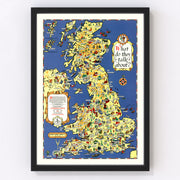 Great Britain Vintage Map 1951