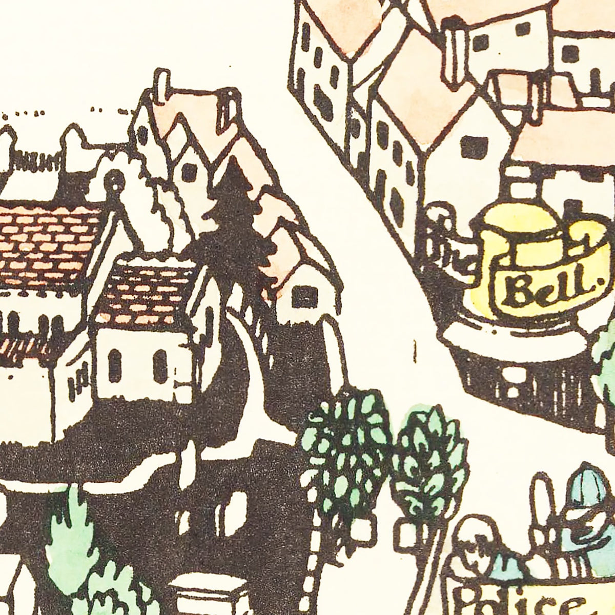 Restored historic details from the 1922 city map of Petersfield