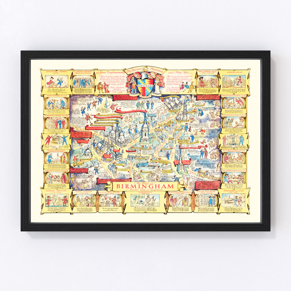 Birmingham Vintage Map 1940