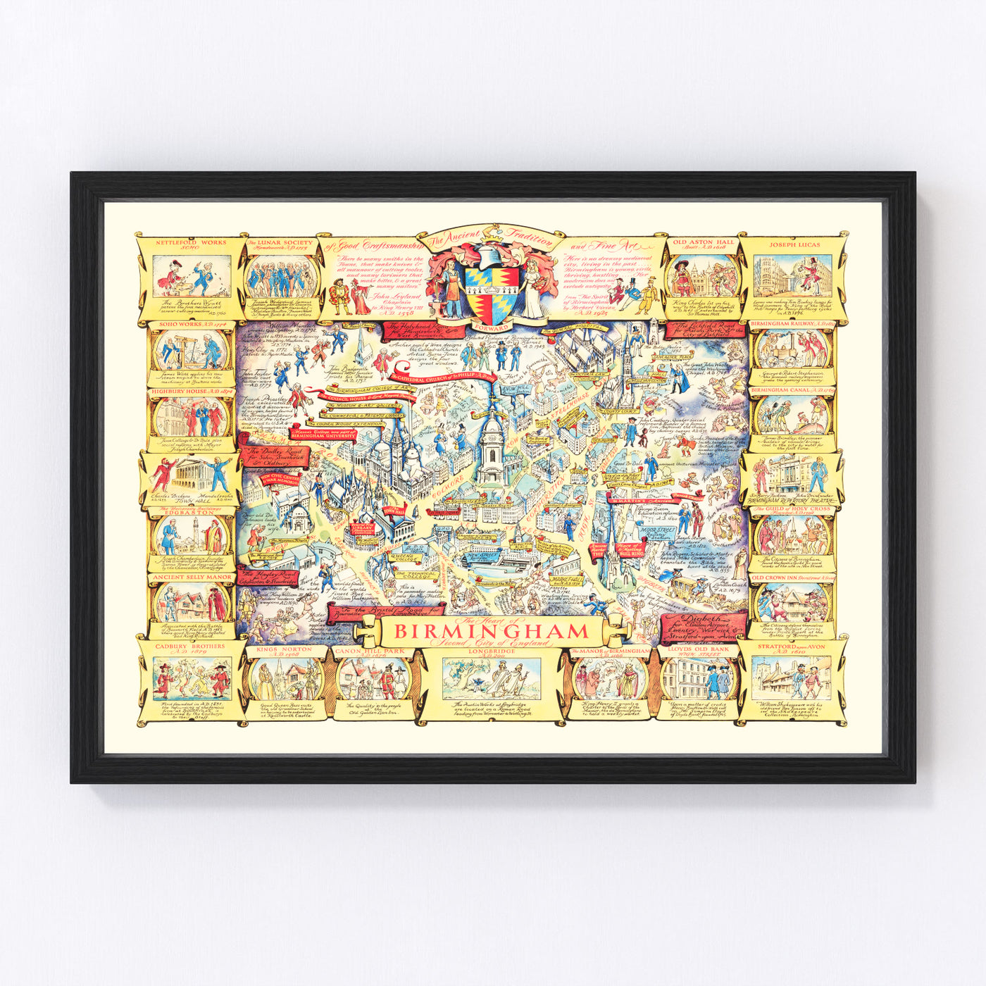 Birmingham Vintage Map 1940
