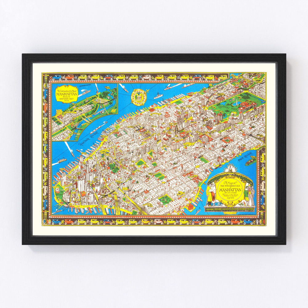 Manhattan Vintage Map 1926