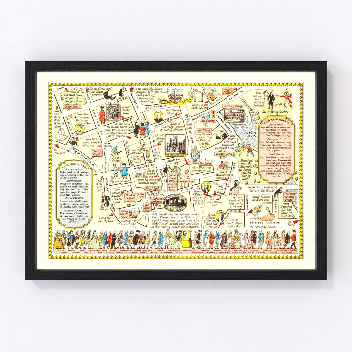Bath Vintage Map 1948