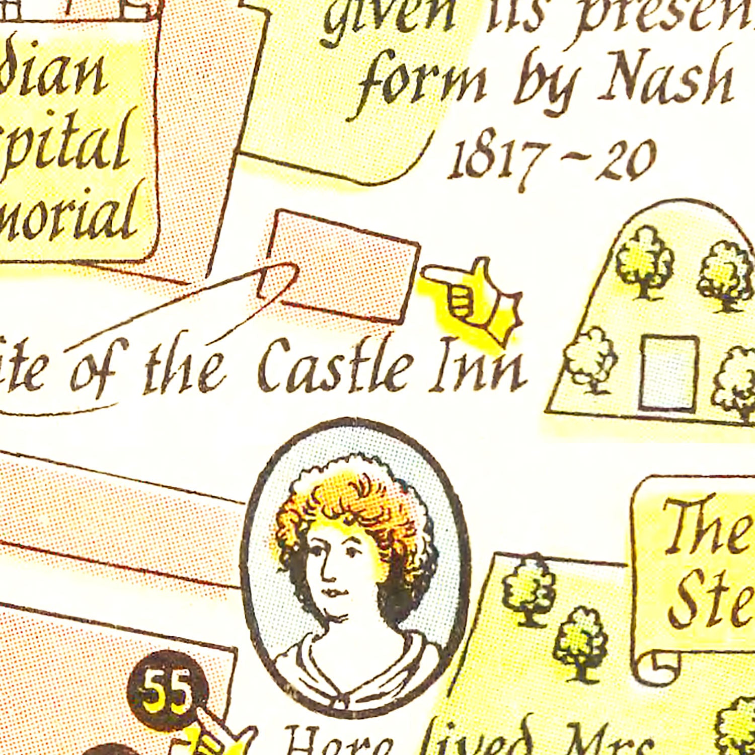 Restored historic details from the 1948 city map of Brighton