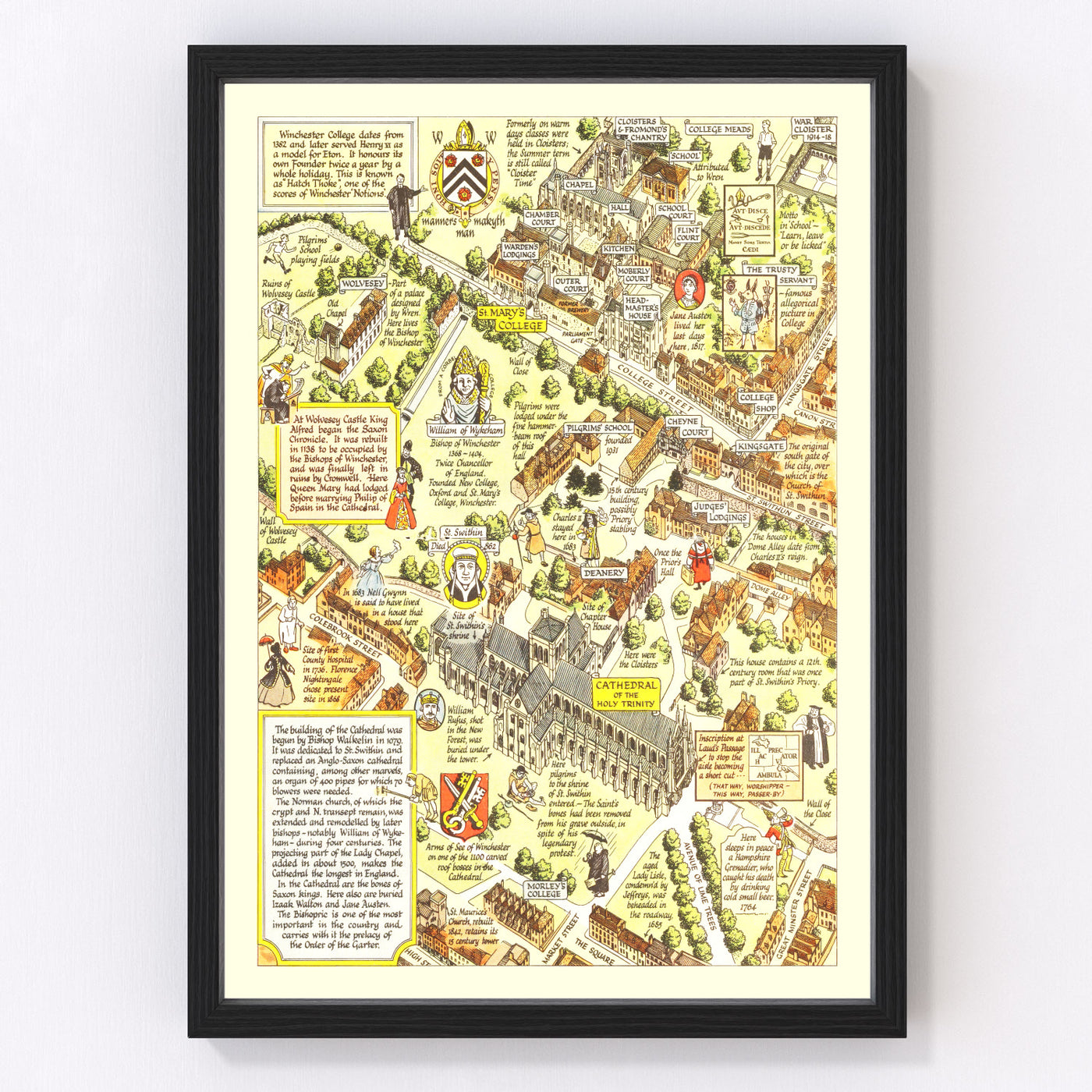Winchester Vintage Map 1948