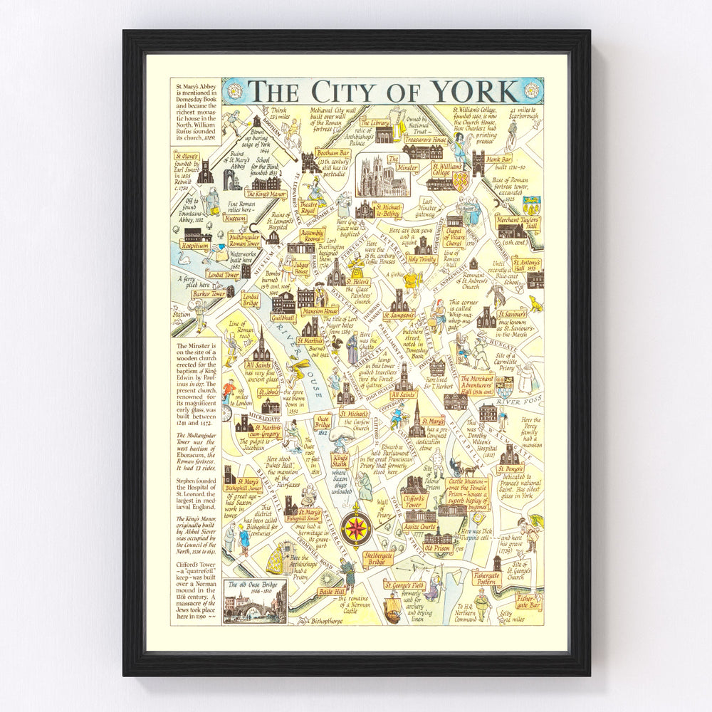 York Vintage Map 1948