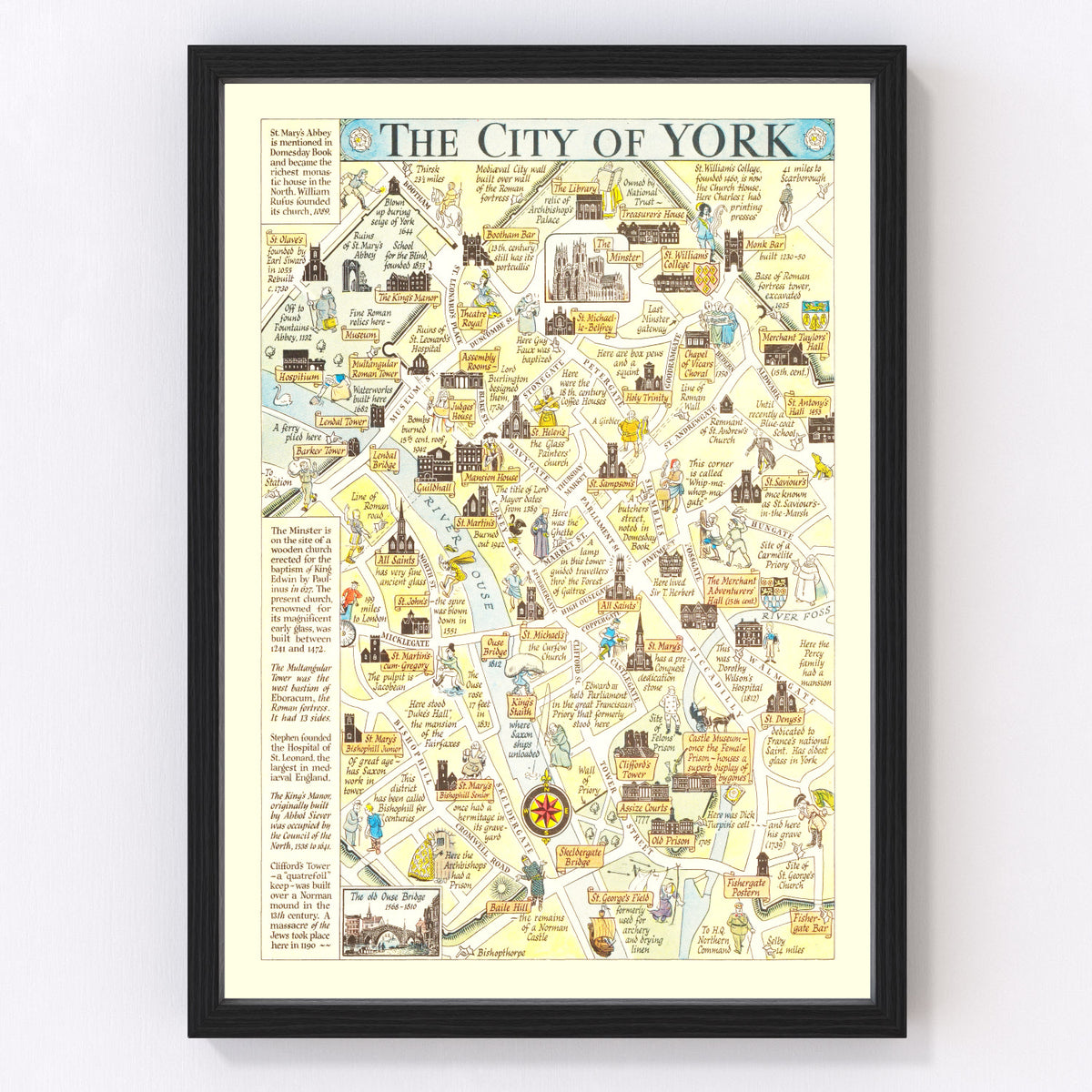 York Vintage Map 1948