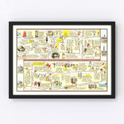 Royal Mile of Edinburgh Vintage Map 1948