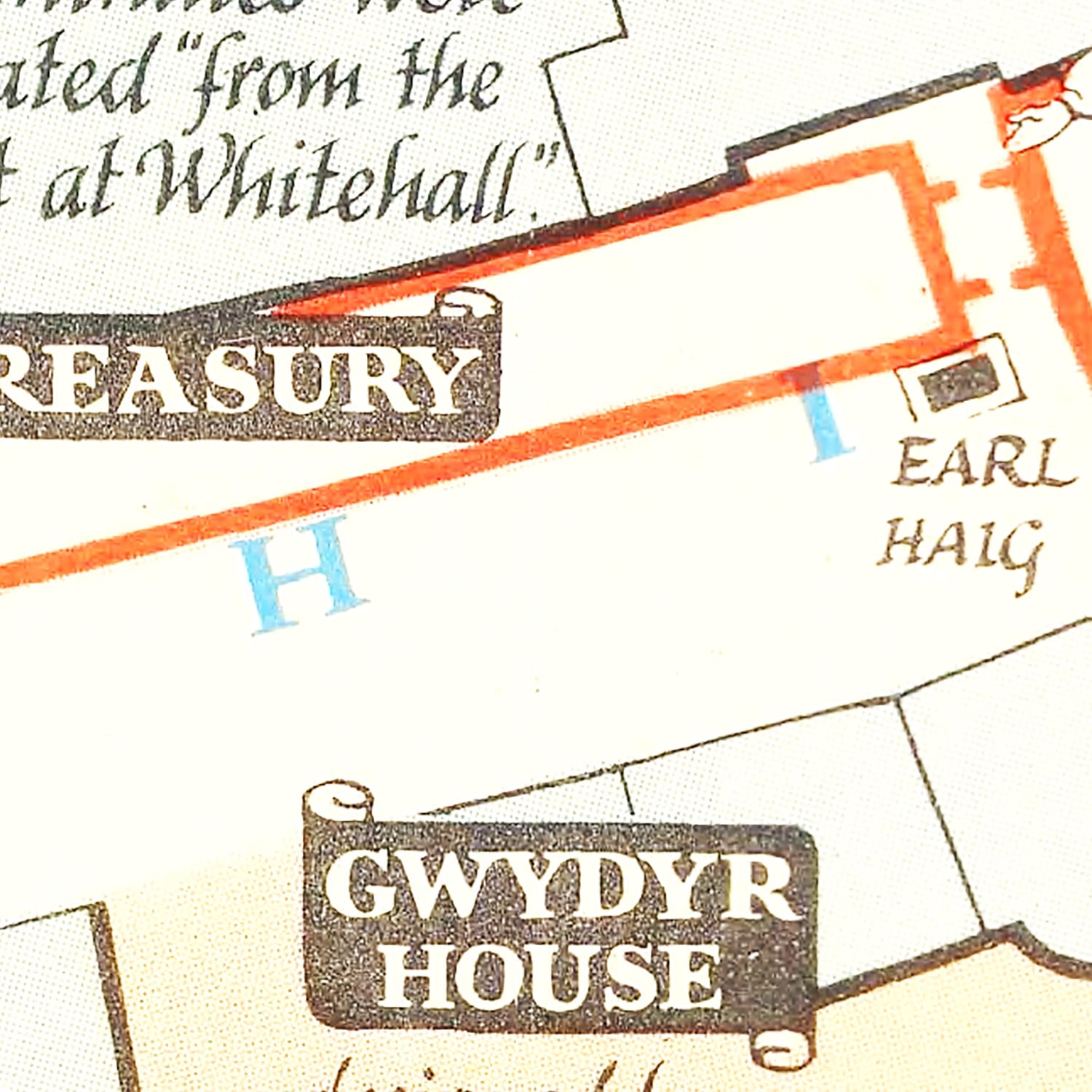 Restored historic details from the 1948 misc. attraction map of London