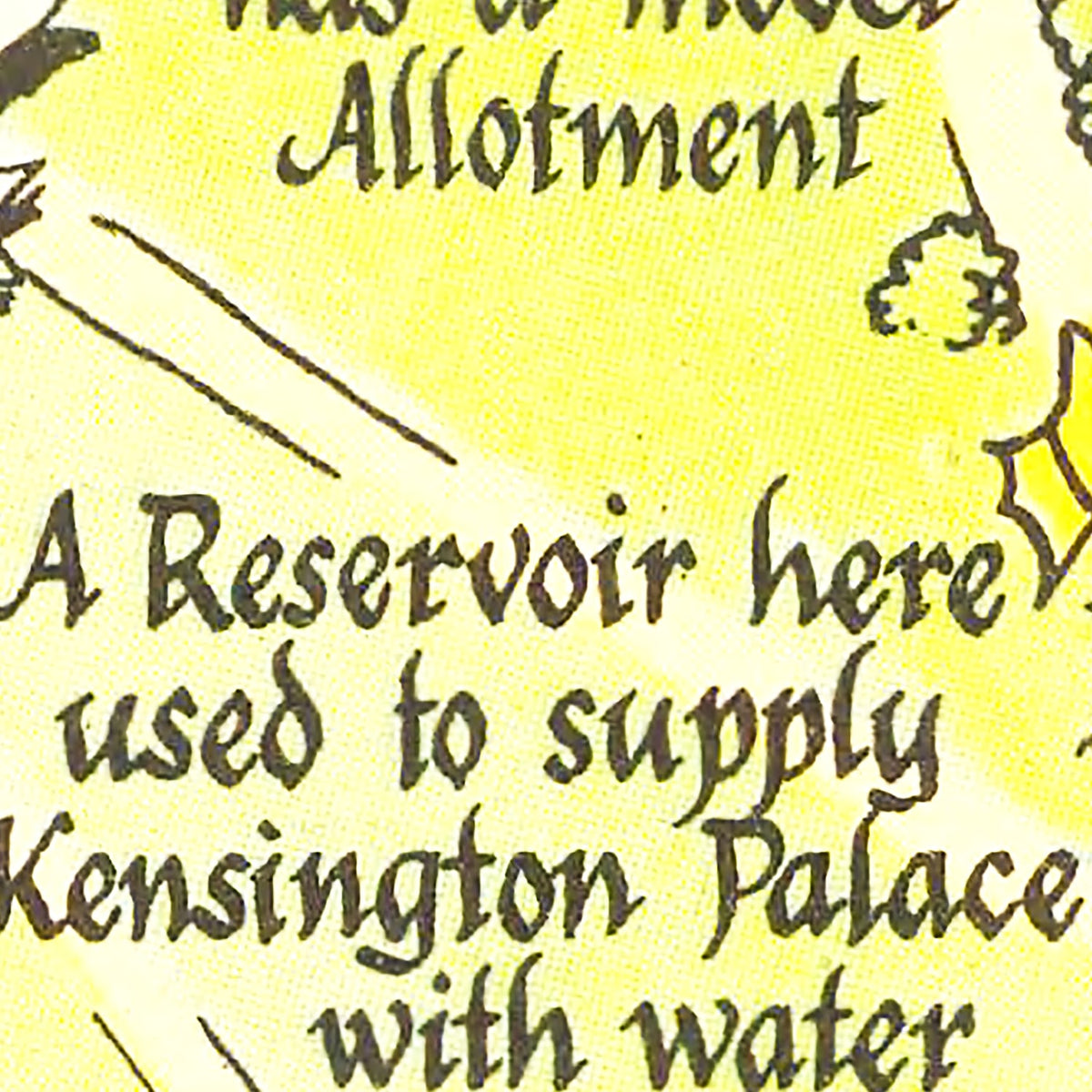 Restored historic details from the 1948 misc. attraction map of London