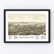 Schuylerville Vintage Map 1889