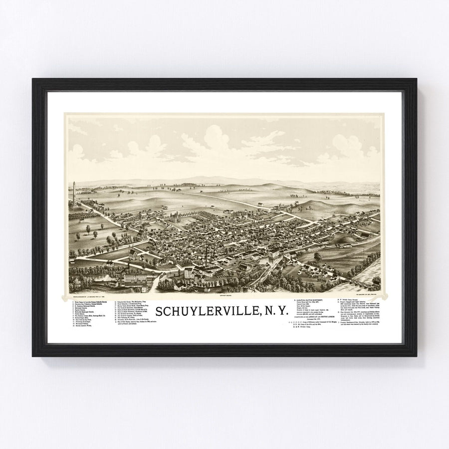 Schuylerville Vintage Map 1889