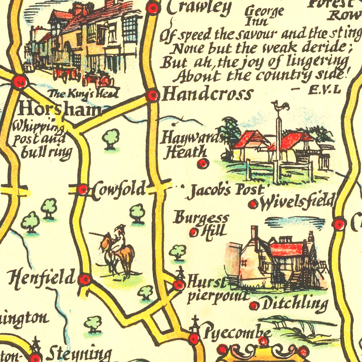 Restored historic details from the 1932 region map of County